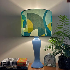 Blue and green lamp outlet shade